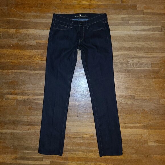 7 FOR ALL MANKIND 7FAM Gold Digger Straight Jeans, Size 29 - Picture 1 of 6